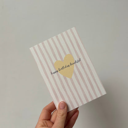 ‘happy birthday beautiful’ card