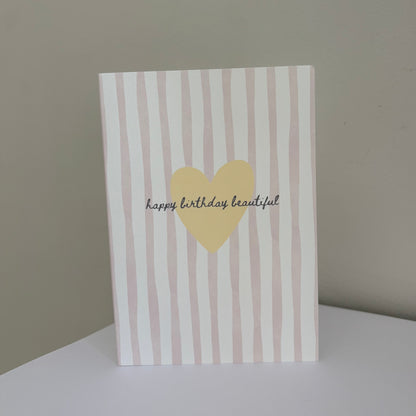 ‘happy birthday beautiful’ card