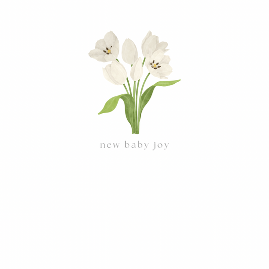 New Baby Card (tulips)